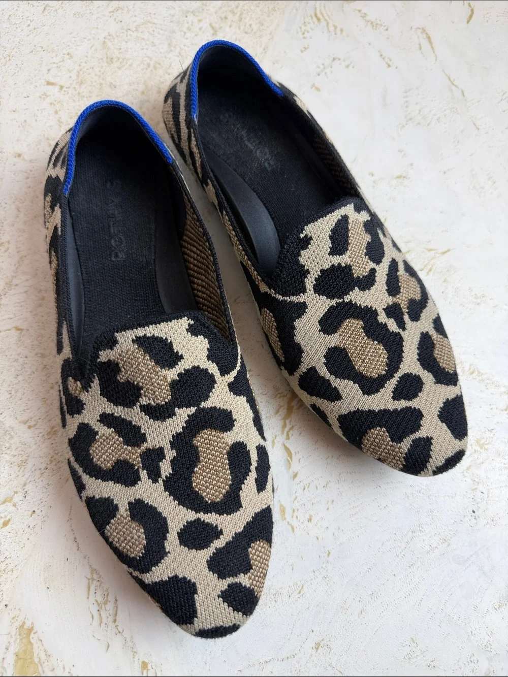 Rothy’s The Almond Loafer Size 8 Desert Cat Leopard Print